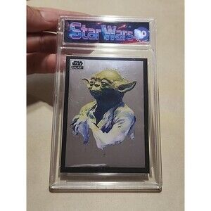2022 Topps Chrome Star Wars Galaxy Refractor Yoda #7 Grade Gem Mint 10